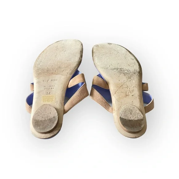 Sergio Rossi ❤︎︎ Heart Shaped Thong Leather Sandals ❤︎︎ Cornflower Blue ❤︎︎ 36 - Picture 13 of 16